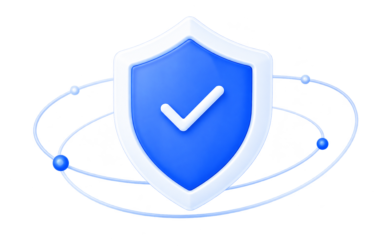 Scut albastru care ilustrează securitatea hostingului